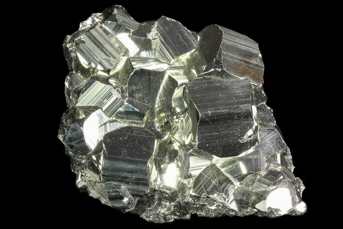 Gleaming, Cubic Pyrite Cluster - Peru #69601